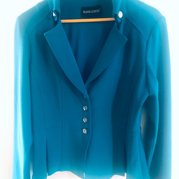 Frank Lyman Teal Blazer - Picture 2 of 5